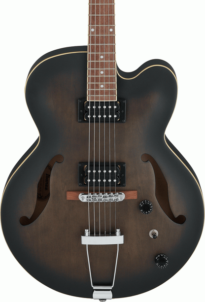 Ibanez AF55 Artcore Hollowbody Electric Guitar (Transparent Black Flat) — view 4