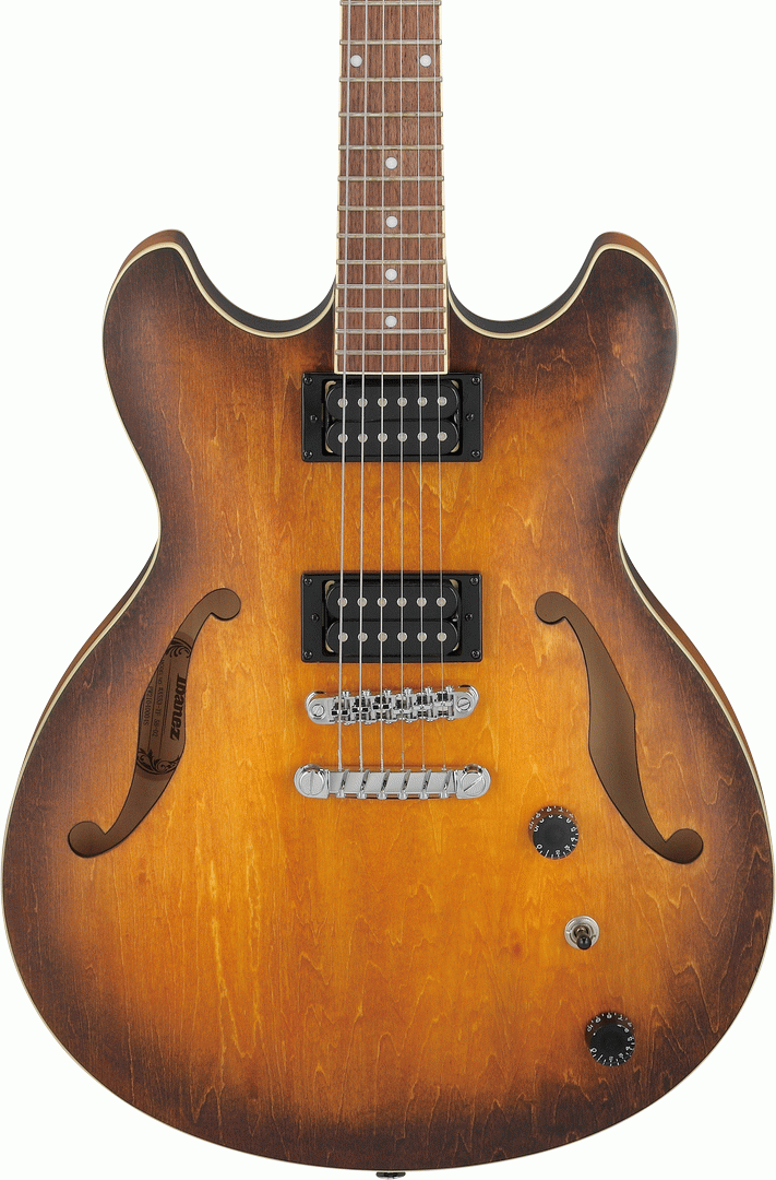 Ibanez AS53 Artcore Hollowbody Electric Guitar (Tobacco Flat) — view 4