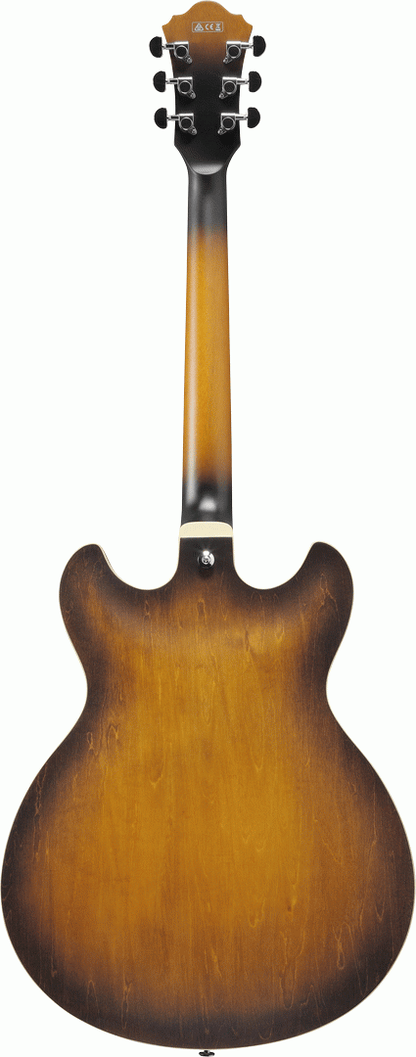 Ibanez AS53 Artcore Hollowbody Electric Guitar (Tobacco Flat) — view 2