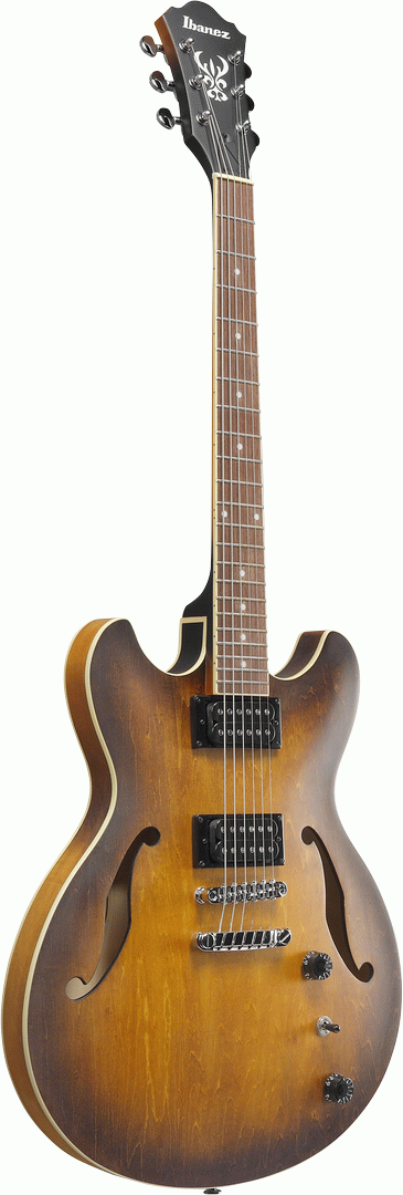Ibanez AS53 Artcore Hollowbody Electric Guitar (Tobacco Flat) — view 3