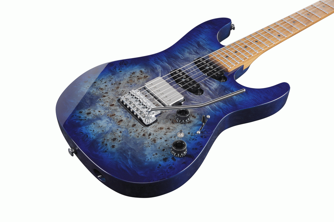 Ibanez AZ226PB CBB Premium Electric Guitar W/Bag (Cerulean Blue Burst) — view 4