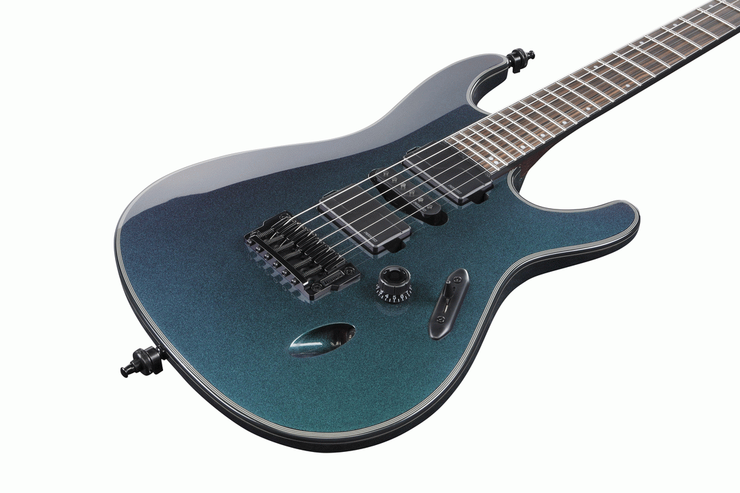 Ibanez S671ALB BCM Electric Guitar (Blue Chameleon) — view 4
