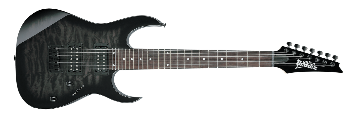 Ibanez GRG7221QA 7 String Electric Guitar Trans Black Sunburst