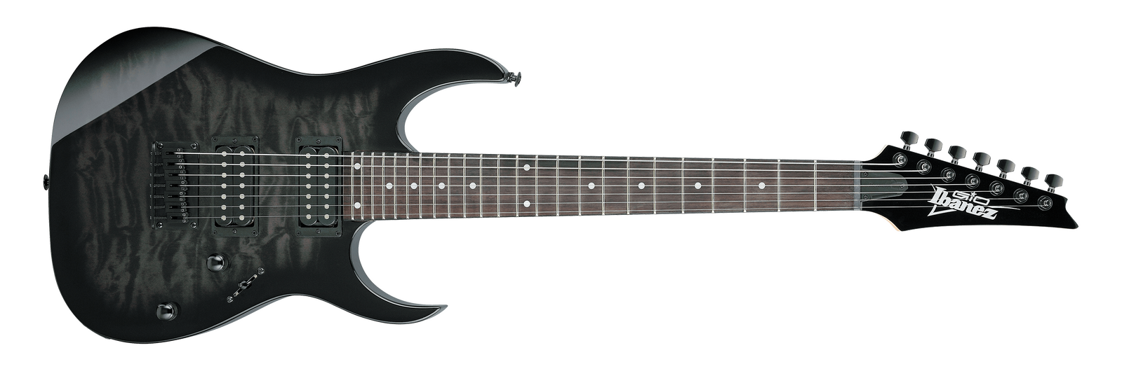 Ibanez GRG7221QA 7 String Electric Guitar Trans Black Sunburst