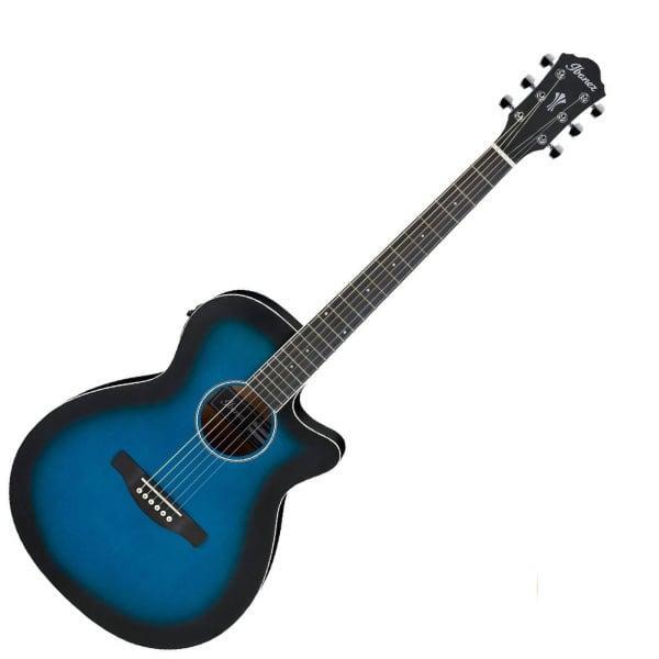 Ibanez AEG7 TBO Acoustic-Electric Guitar - Transparent Blue Sunburst