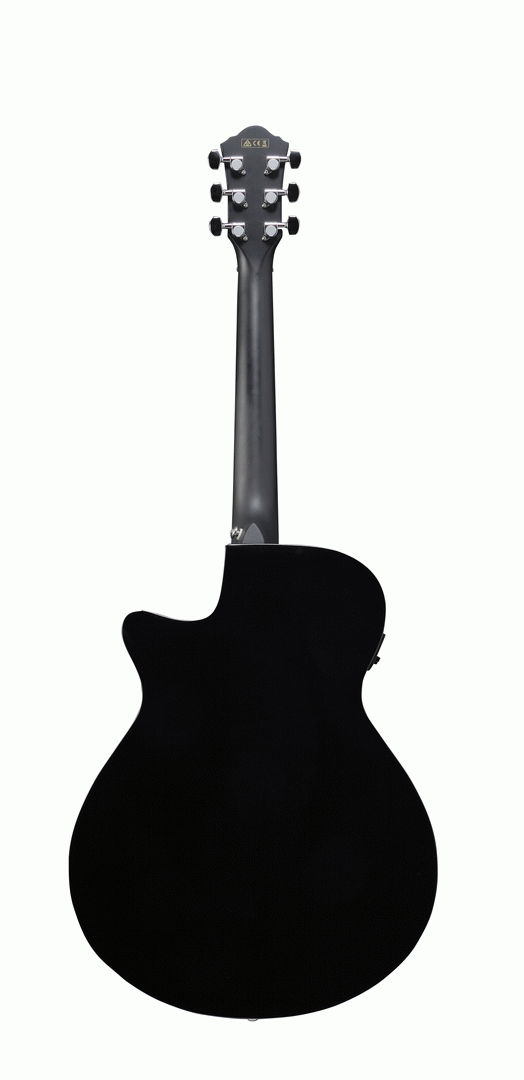 Ibanez AEG50 Acoustic Guitar w/ Cutaway & Pickup (Black High Gloss) — view 2