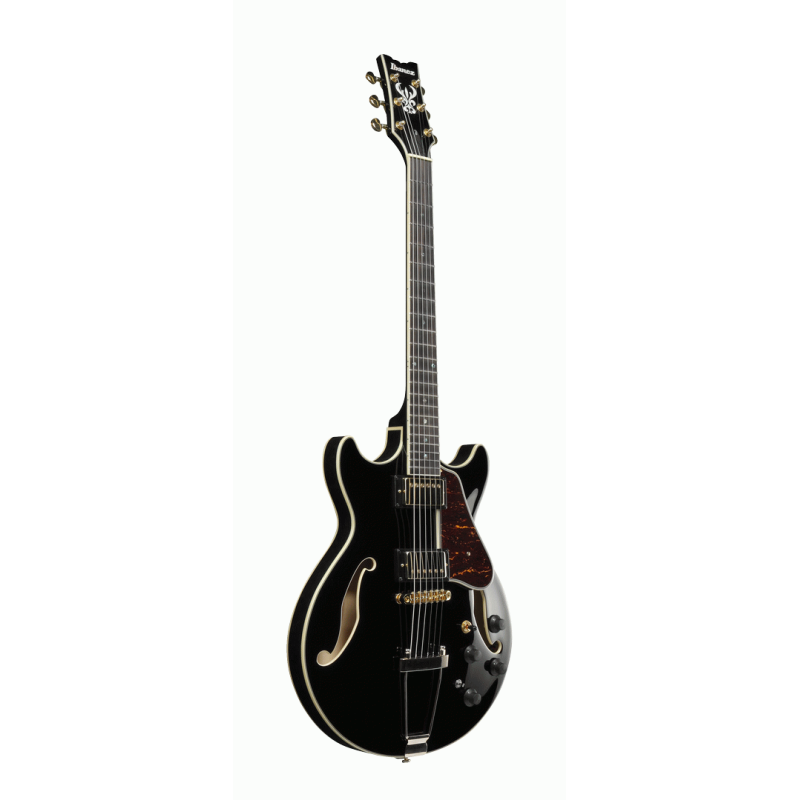 Ibanez AMH90 BK Artcore Electric Guitar in Black — view 3