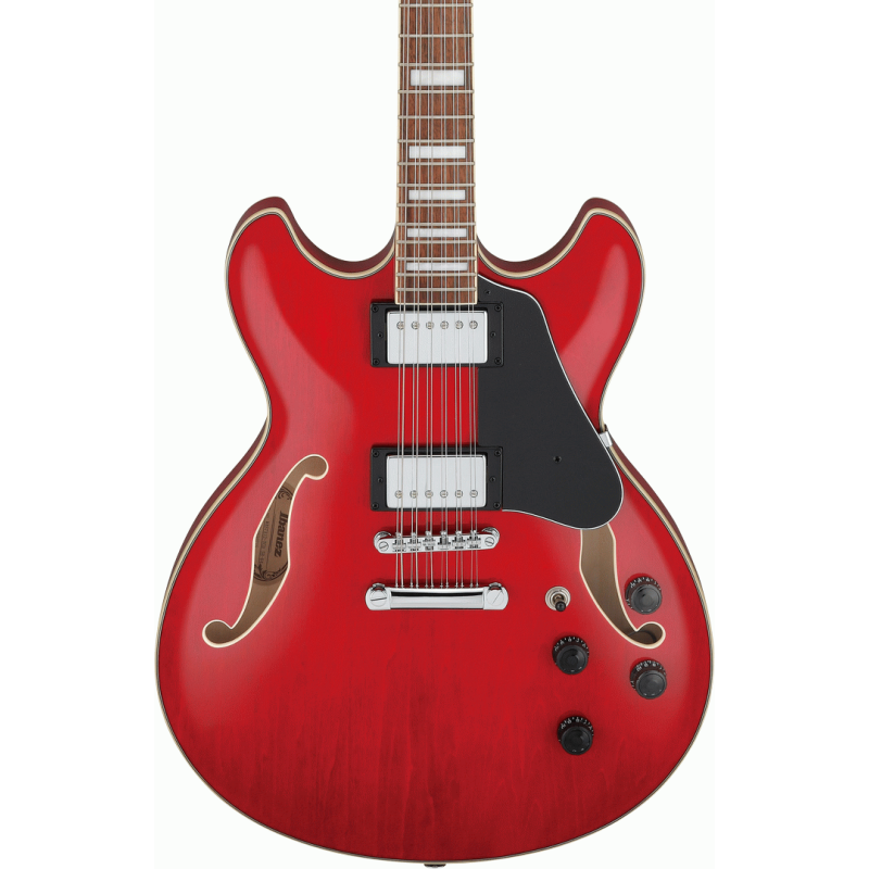 Ibanez AS7312 TCD 12 String Artcore Electric Guitar Transparent Cherry Red — view 4