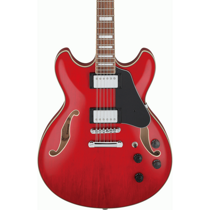 Ibanez AS7312 TCD 12 String Artcore Electric Guitar Transparent Cherry Red — view 4