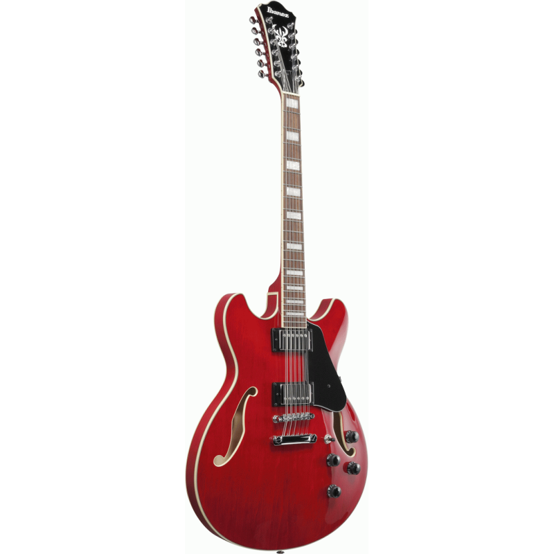 Ibanez AS7312 TCD 12 String Artcore Electric Guitar Transparent Cherry Red — view 3