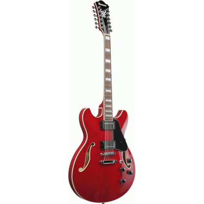 Ibanez AS7312 TCD 12 String Artcore Electric Guitar Transparent Cherry Red — view 3
