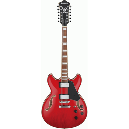Ibanez AS7312 TCD 12 String Artcore Electric Guitar Transparent Cherry Red