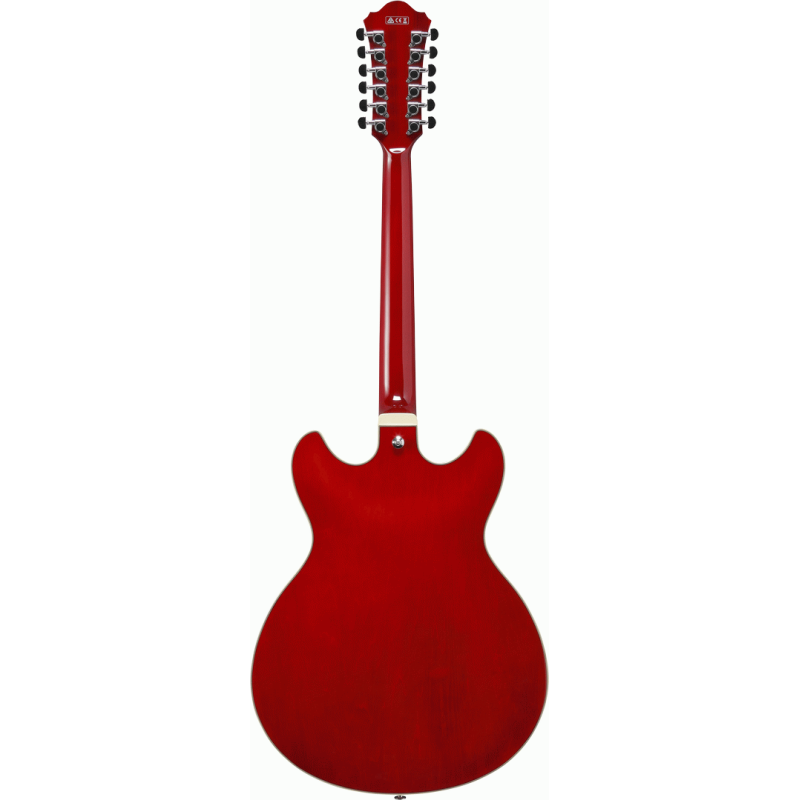 Ibanez AS7312 TCD 12 String Artcore Electric Guitar Transparent Cherry Red — view 2