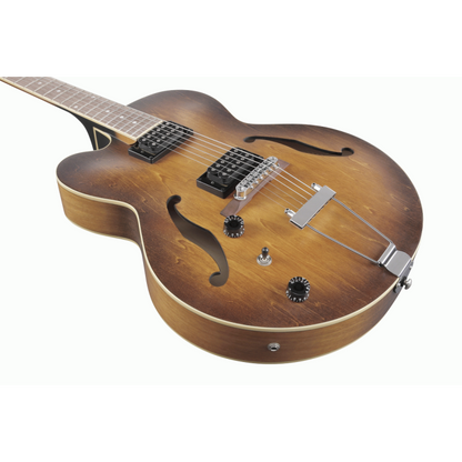 Ibanez AF55L TF Artcore Left-Handed Electric Guitar in Tobacco Flat — view 6