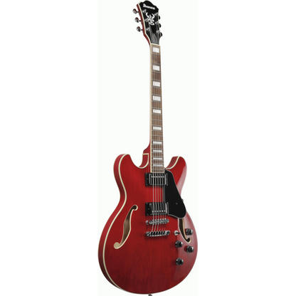 Ibanez AS73 TCD Transparent Cherry Red Semi-Acoustic Guitar — view 3
