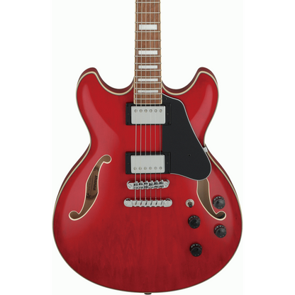 Ibanez AS73 TCD Transparent Cherry Red Semi-Acoustic Guitar — view 4