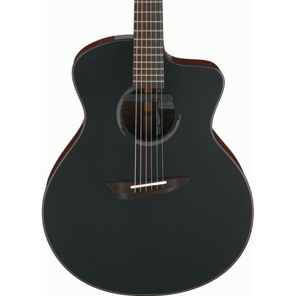 Ibanez JGM10 BSN Jon Gomm Acoustic Guitar with Case - Black Satin Top, Natural High Gloss Back and Sides — view 4