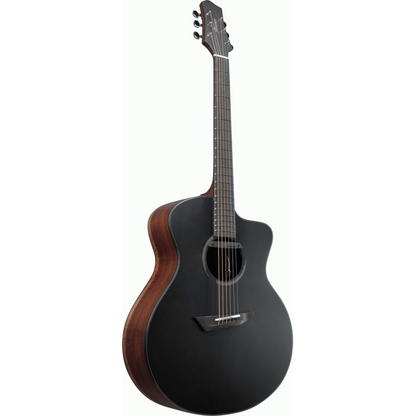 Ibanez JGM10 BSN Jon Gomm Acoustic Guitar with Case - Black Satin Top, Natural High Gloss Back and Sides — view 3