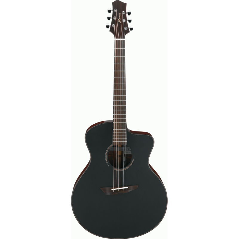 Ibanez JGM10 BSN Jon Gomm Acoustic Guitar with Case - Black Satin Top, Natural High Gloss Back and Sides