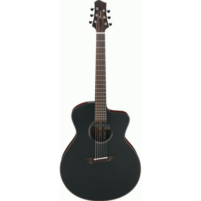 Ibanez JGM10 BSN Jon Gomm Acoustic Guitar with Case - Black Satin Top, Natural High Gloss Back and Sides