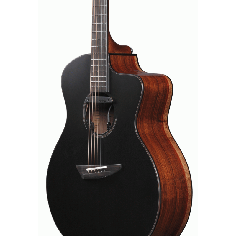 Ibanez JGM10 BSN Jon Gomm Acoustic Guitar with Case - Black Satin Top, Natural High Gloss Back and Sides — view 6