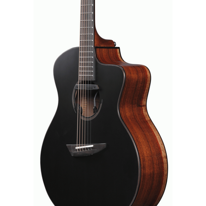 Ibanez JGM10 BSN Jon Gomm Acoustic Guitar with Case - Black Satin Top, Natural High Gloss Back and Sides — view 6
