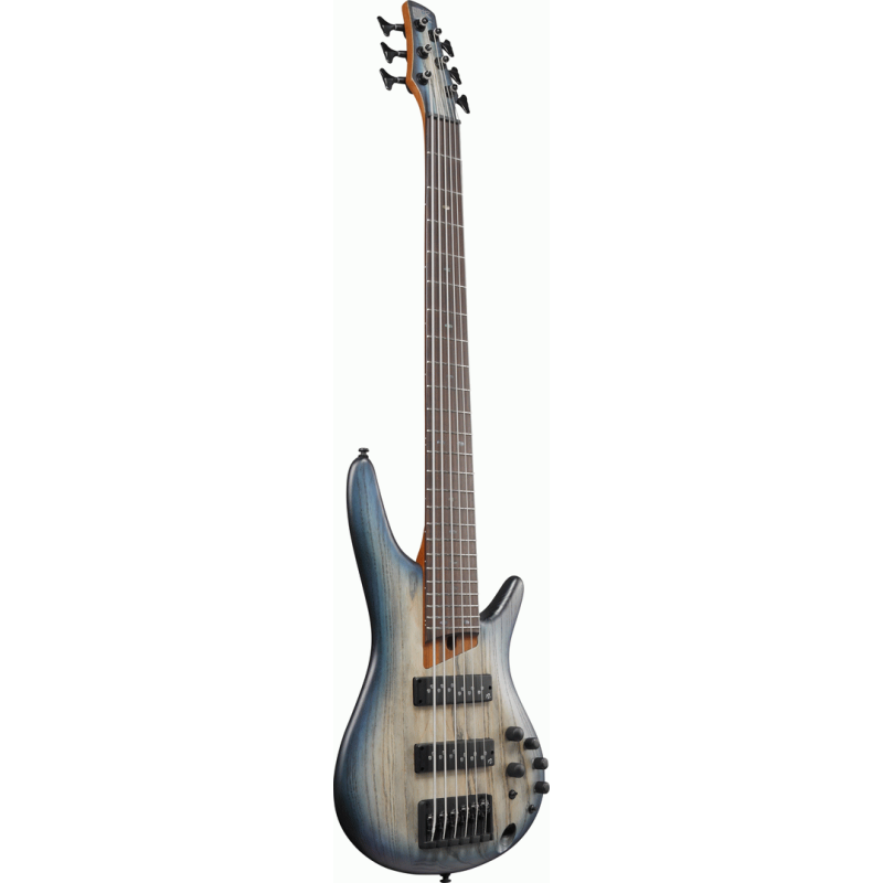 Ibanez SR606E CTF Electric 6-String Bass Cosmic Blue Starburst Flat — view 3