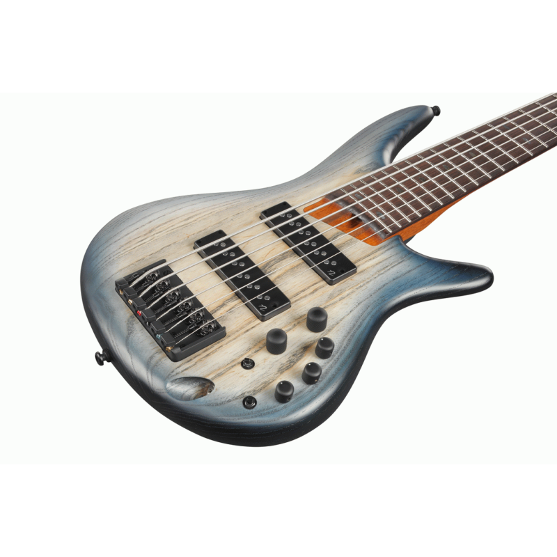 Ibanez SR606E CTF Electric 6-String Bass Cosmic Blue Starburst Flat — view 4