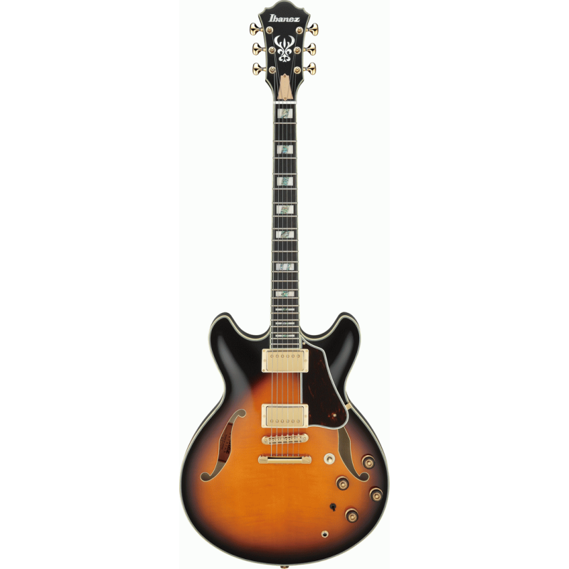 Ibanez AS2000 BS Prestige Electric Guitar with Case - Brown Sunburst