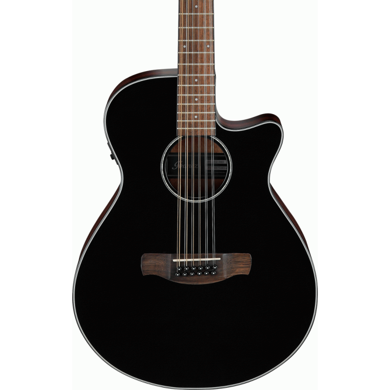 Ibanez AEG5012 BKH 12 String Acoustic Guitar Black High Gloss — view 4