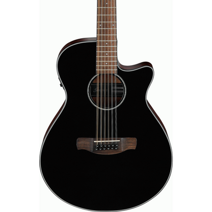 Ibanez AEG5012 BKH 12 String Acoustic Guitar Black High Gloss — view 4