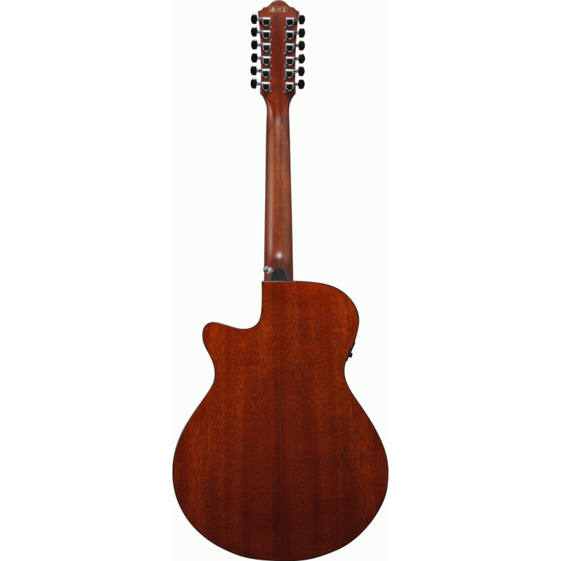 Ibanez AEG5012 BKH 12 String Acoustic Guitar Black High Gloss — view 2