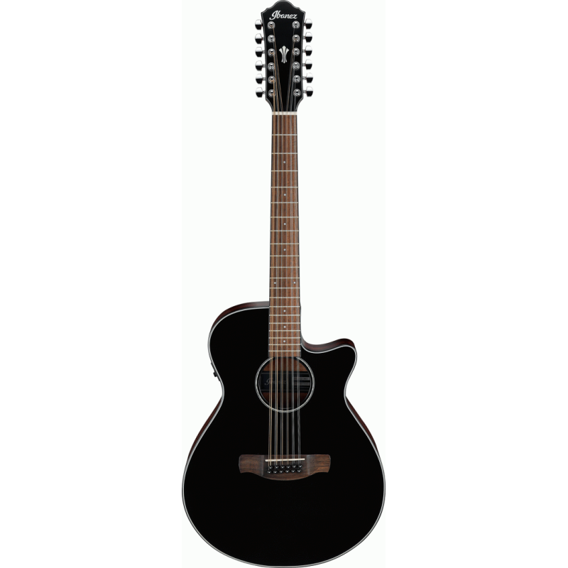 Ibanez AEG5012 BKH 12 String Acoustic Guitar Black High Gloss