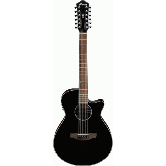 Ibanez AEG5012 BKH 12 String Acoustic Guitar Black High Gloss