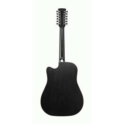 Ibanez AW8412CE WK 12-String Acoustic Guitar in Weathered Black — view 2