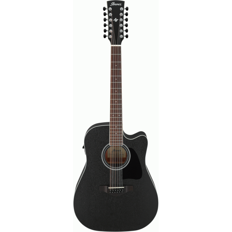 Ibanez AW8412CE WK 12-String Acoustic Guitar in Weathered Black