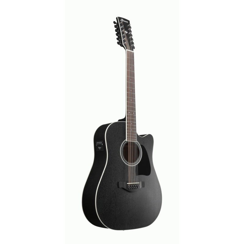 Ibanez AW8412CE WK 12-String Acoustic Guitar in Weathered Black — view 3