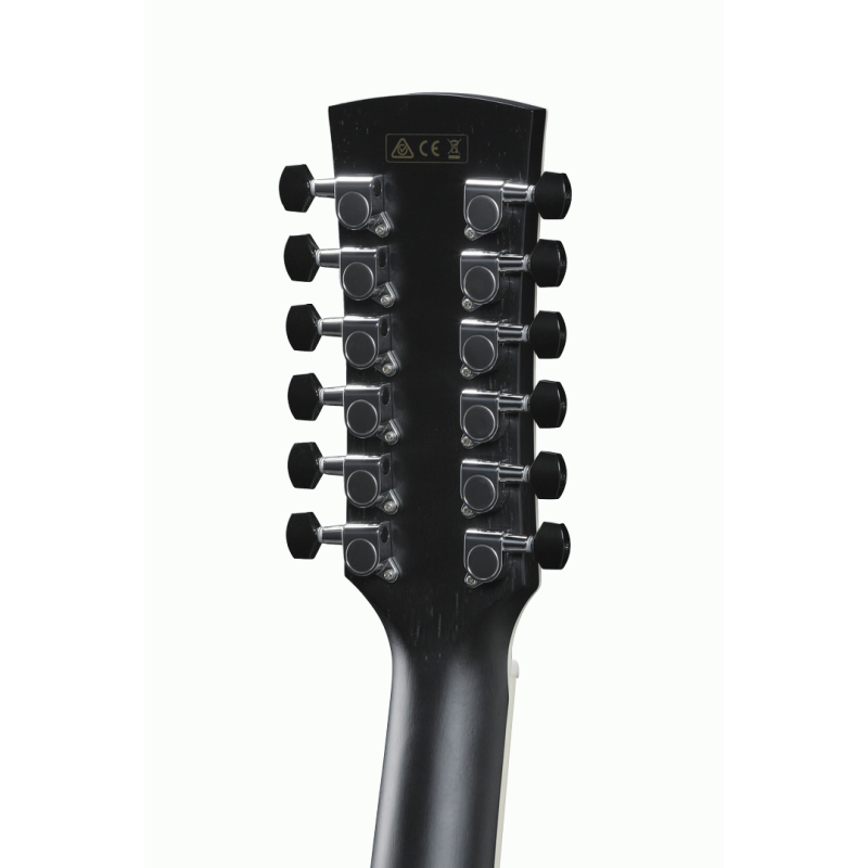 Ibanez AW8412CE WK 12-String Acoustic Guitar in Weathered Black — view 5