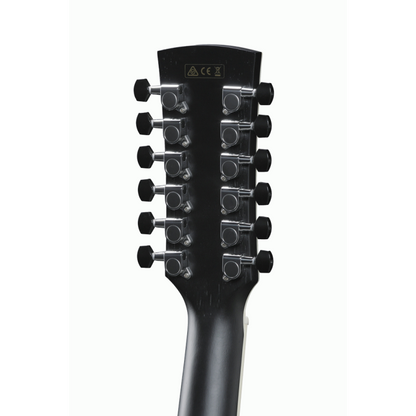 Ibanez AW8412CE WK 12-String Acoustic Guitar in Weathered Black — view 5