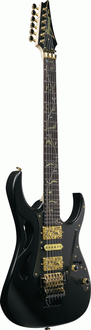 The Ibanez PIA3761 XB Steve Vai Electric Guitar W/Case (Onyx Black) — view 3