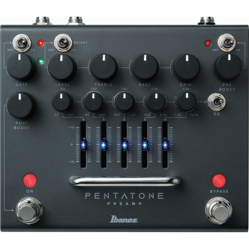 Ibanez PTPRE Pentatone Preamp with 5-Band EQ, Distortion, Noise Gate and Boost Functions — view 5