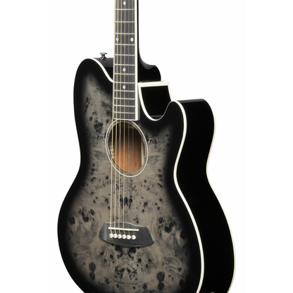 Ibanez TCY10PA BKB Acoustic Guitar Double-Cutaway Talman Hybrid — view 3