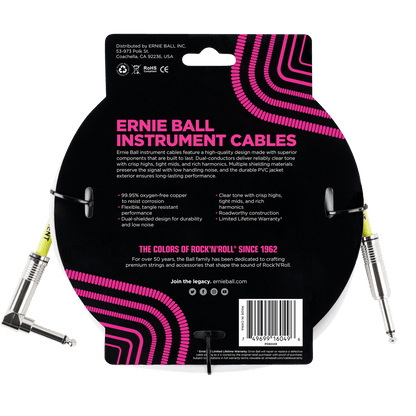 Ernie Ball 6049 Ultraflex 10ft (3m) White Instrument Cable Straight / Angle Lead — view 2