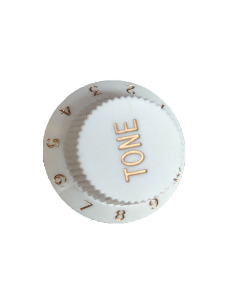 Tone Control Knob Japanese Style White Top Hat Design