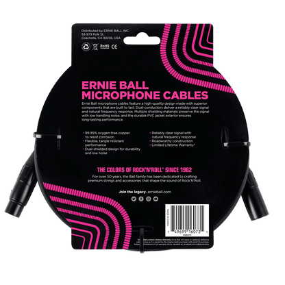 Ernie Ball 7.5 Meter Male / Female XLR Microphone Cable — view 2