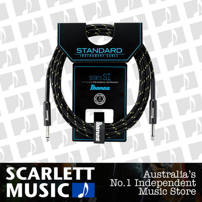 Ibanez SI10 10ft Green Woven Instrument Cable — view 2
