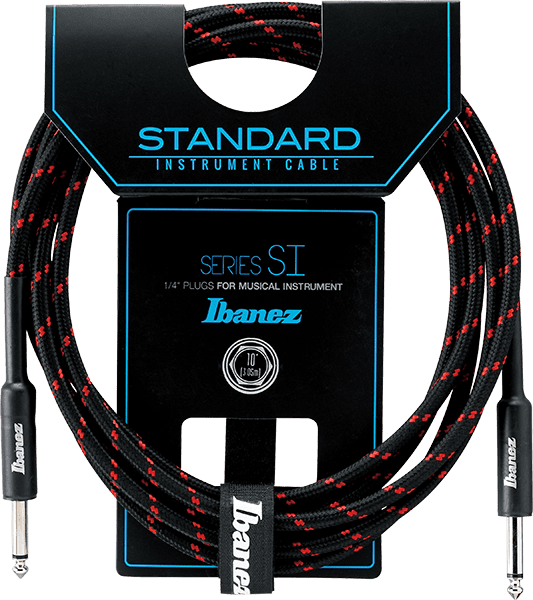 Ibanez SI10 10ft Black/Wine Woven Instrument Cable