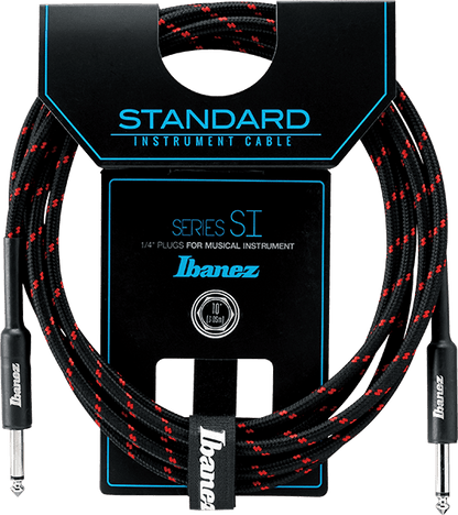 Ibanez SI10 10ft Black/Wine Woven Instrument Cable