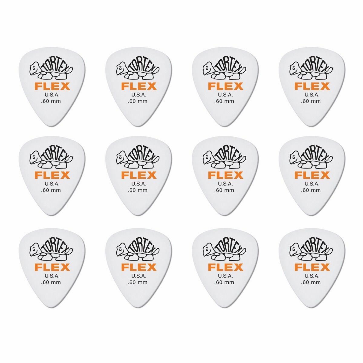 12 x Dunlop Tortex FLEX 0.60MM Gauge Guitar Picks 428R Plectrums