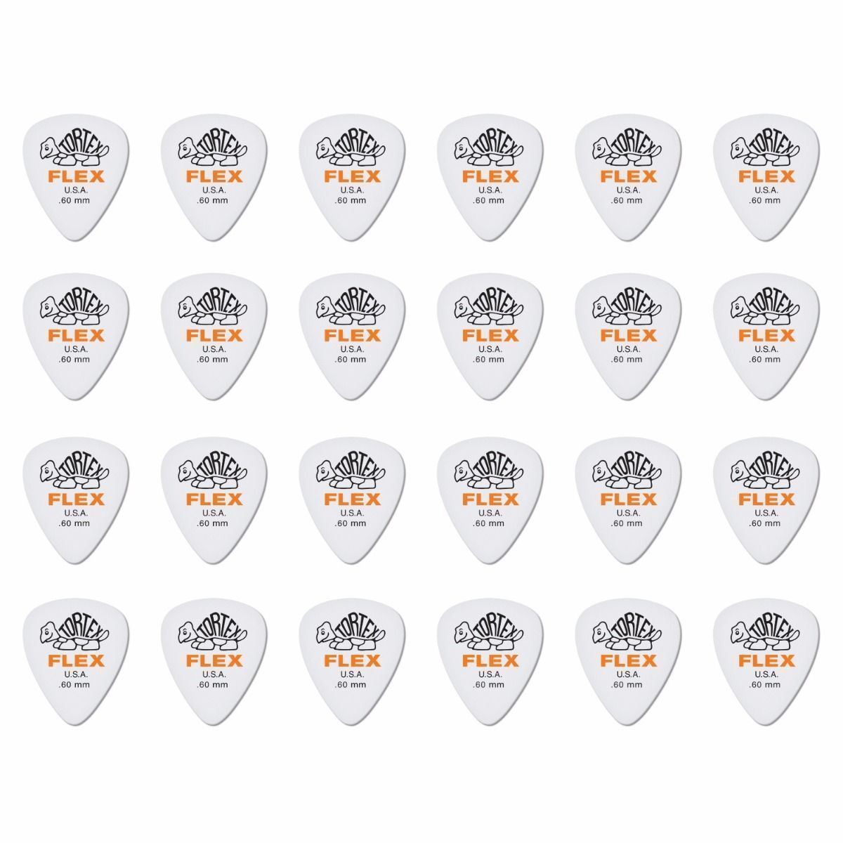 24 x Dunlop Tortex FLEX 0.60MM Gauge Guitar Picks 428R Plectrums